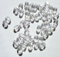 50 7x5mm Faceted Crystal Oval Beads